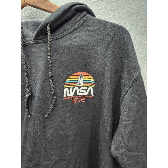 NASA Kennedy Space Center 1976 Hoodie By Neon Riot S Black - Picture 3 of 4